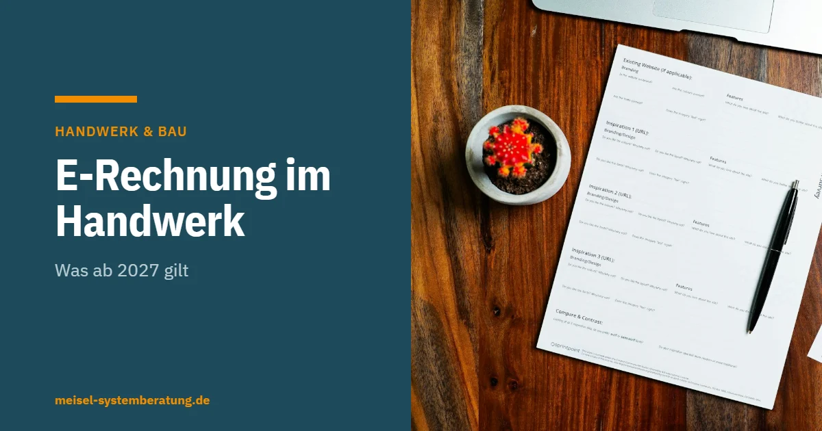 Beitragsbild: E-Rechnung im Handwerk – Was ab 2027 gilt